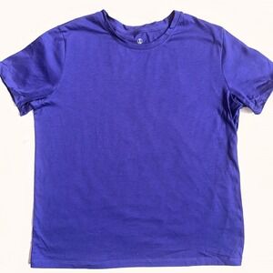 NWOT Women’s Small (6/8) Lands’ End Purple SS Supima Cotton Relaxed Fit TShirt